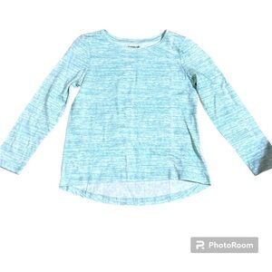 Old Navy Girls Tee 6/7 – Long Sleeve Light Blue Heather Basic Shirt
